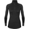 Icebreaker Women's BodyfitZone Merino 260 Zone Long Sleeve Half Zip Thermal Top -Sport Outfits Shop 104394A01 1