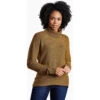 KUHL Women's Solace Sweater -Sport Outfits Shop 4406 Solace Sweater Antique Gold Front 1