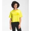 The North Face Women's Short Sleeve Half Dome Cropped Tee -Sport Outfits Shop NF0A4AUF JE3 hero