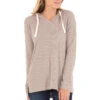 Women's Bamboo Waffle Hoody -Sport Outfits Shop W Waffle Hoody Dune 1