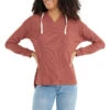 Women's Bamboo Waffle Hoody -Sport Outfits Shop waffle hoody rosewood women top 1